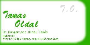 tamas oldal business card